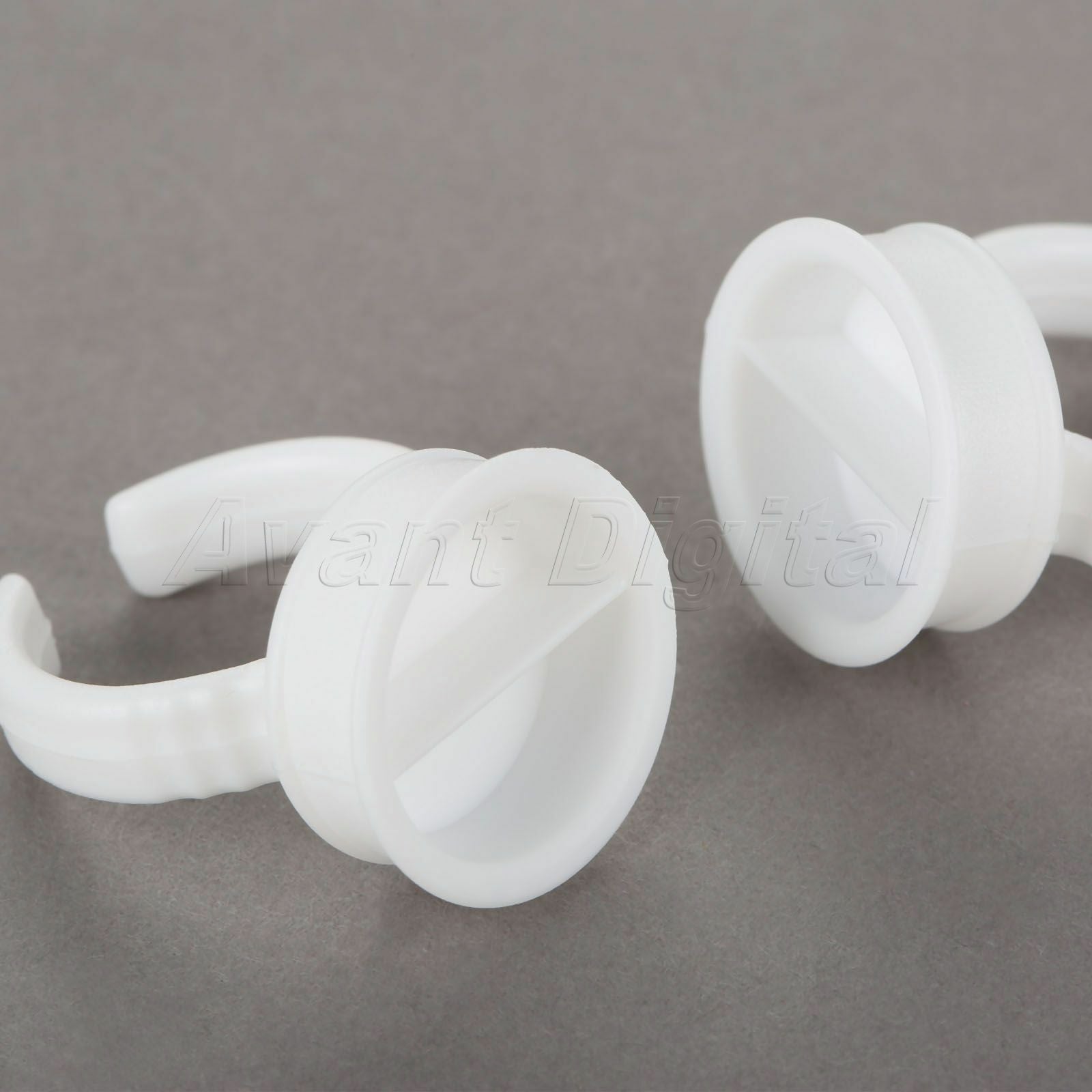 50pcs Plastic Pigment Ink Cups Tattoo Finger Ring Holder Disposable Container