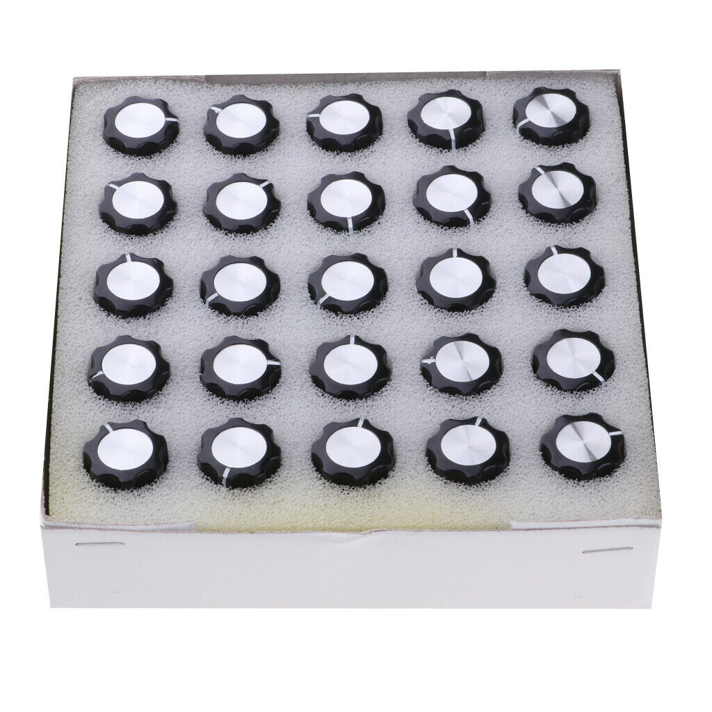 50 Pieces Plastic Potentiometer Volume Control Rotary Bakelite Knob
