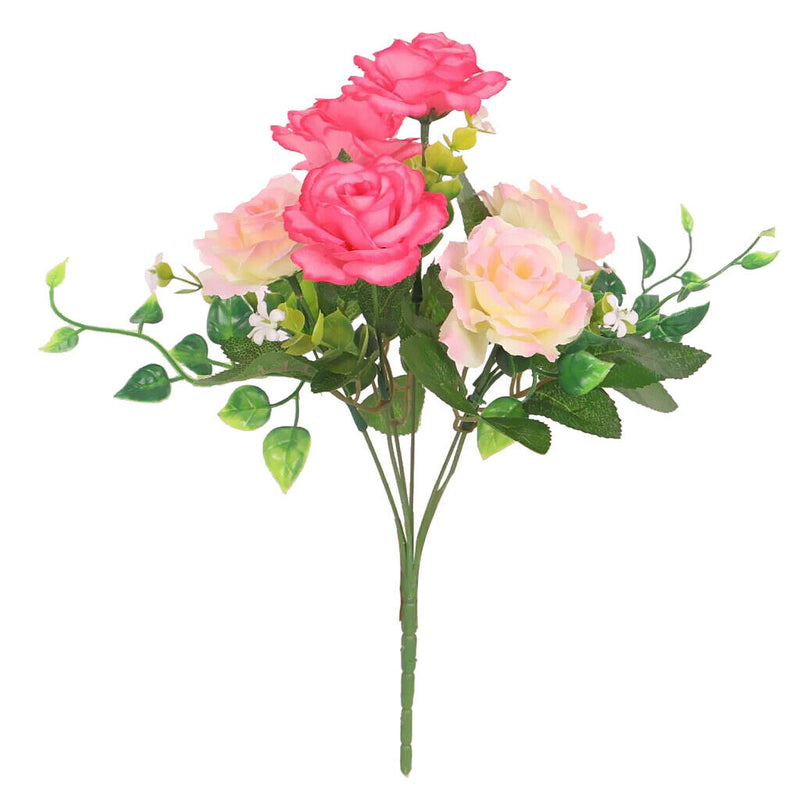 2 Bunch Rose Artificial Silk Flower Bouquet Plant Wedding Decor Light Pink