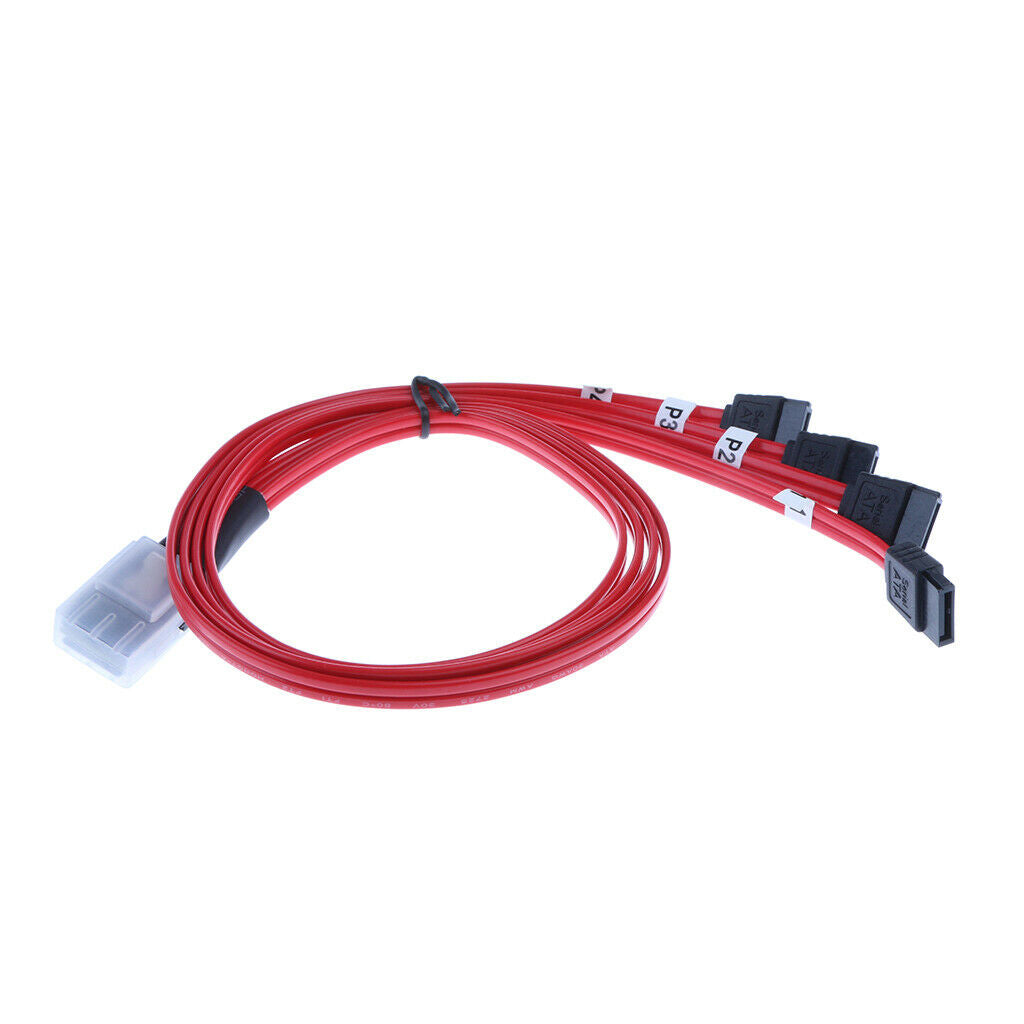 1m Mini SAS SFF-8087 Male to 4x SATA Ports Cable SFF8087 Connector Cable