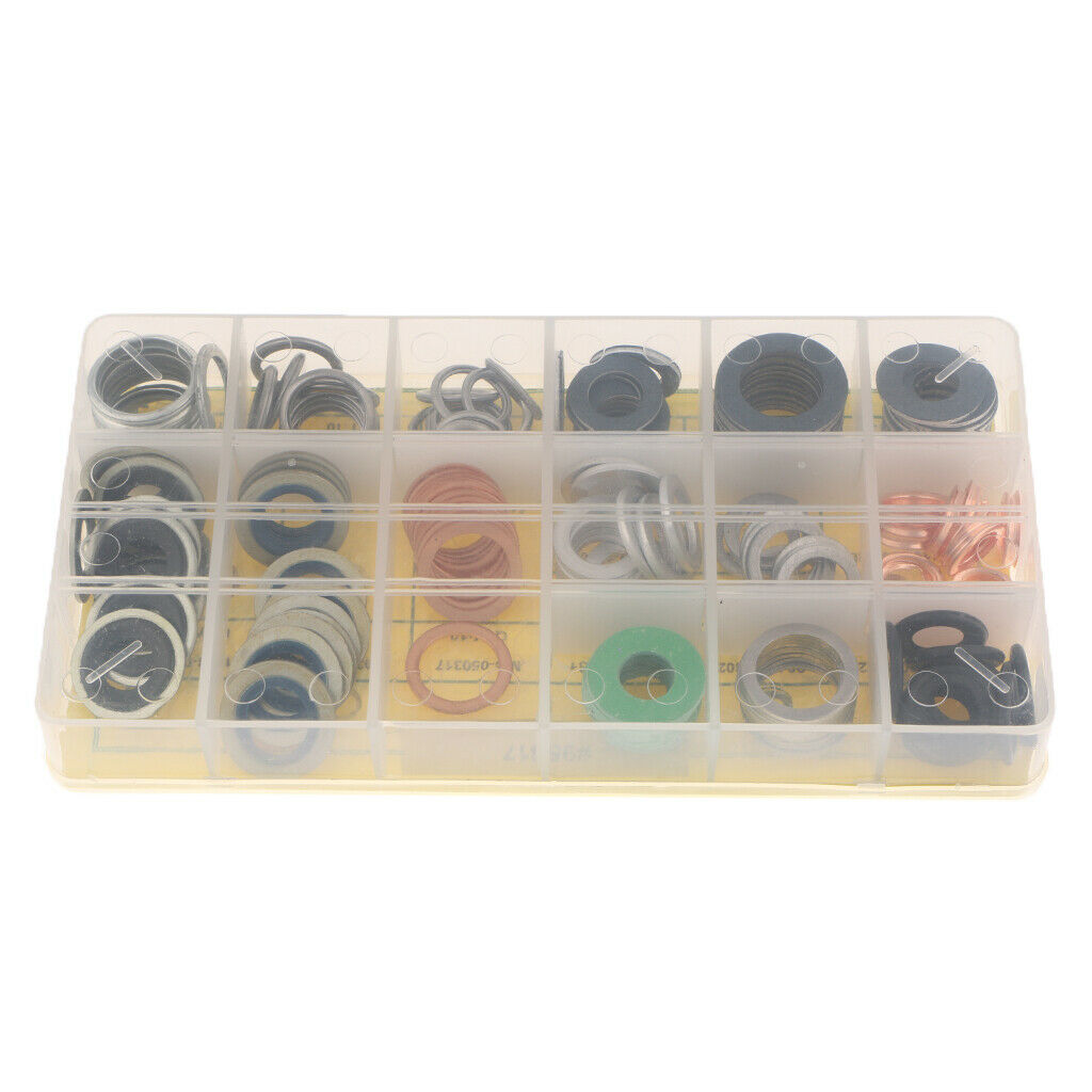 150pcs Car Oil Drain Plug Crush Washer Gasket for Auto Oil Drain