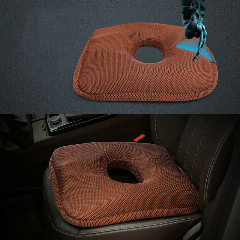 1x Cooling Gel Seat Cushion Memory Foam Coccyx Car Plane & Home Office Chair Pad