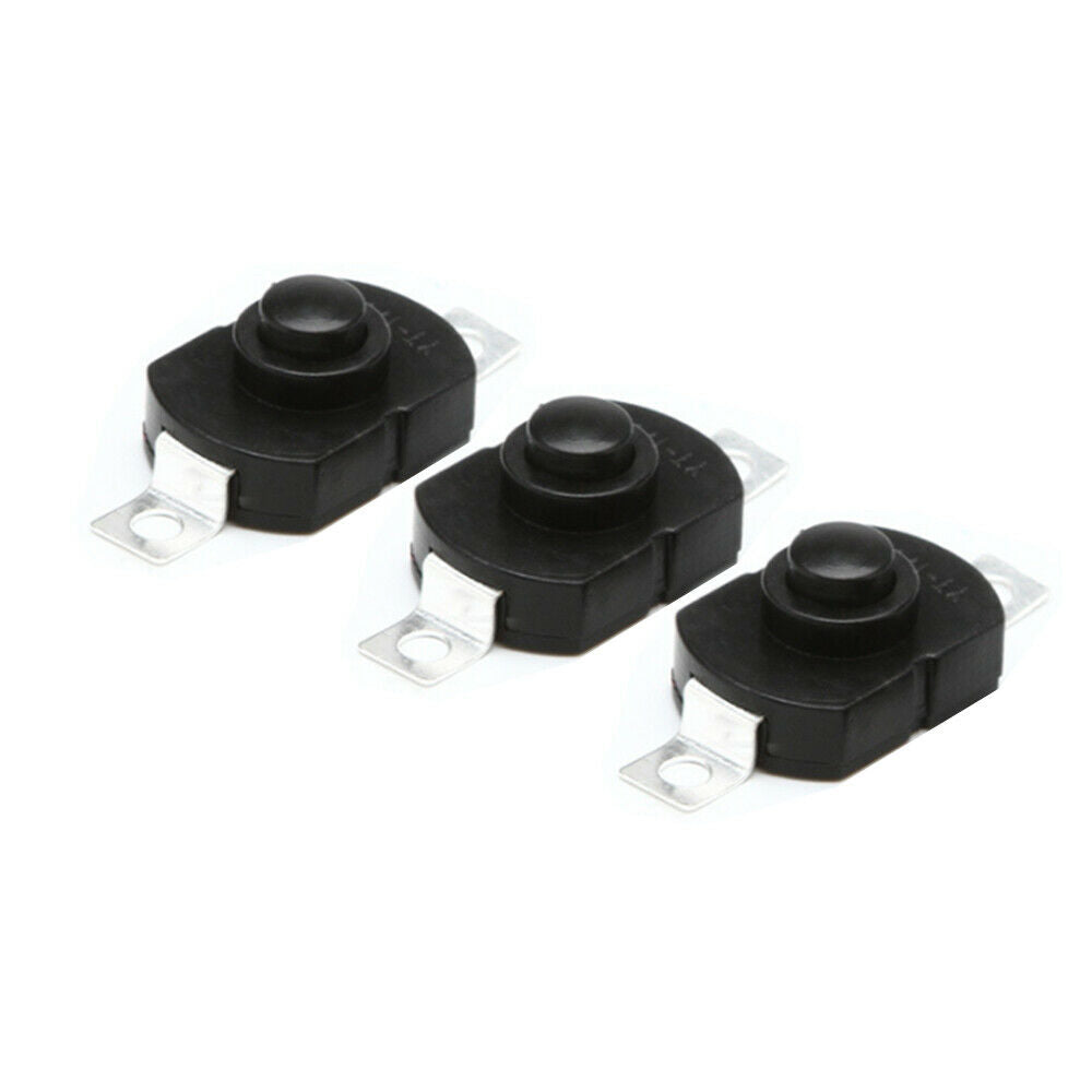 10Pcs/Lot DC250V 1.5A Black On Off Mini Push Button Switch for Electric Torch