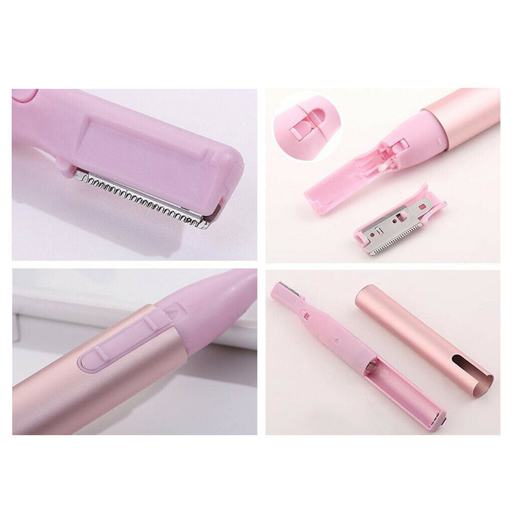 Electric Lady Shaver Bikini Legs Eye Brows Eyebrow Trimmer Razor Shaper Pink