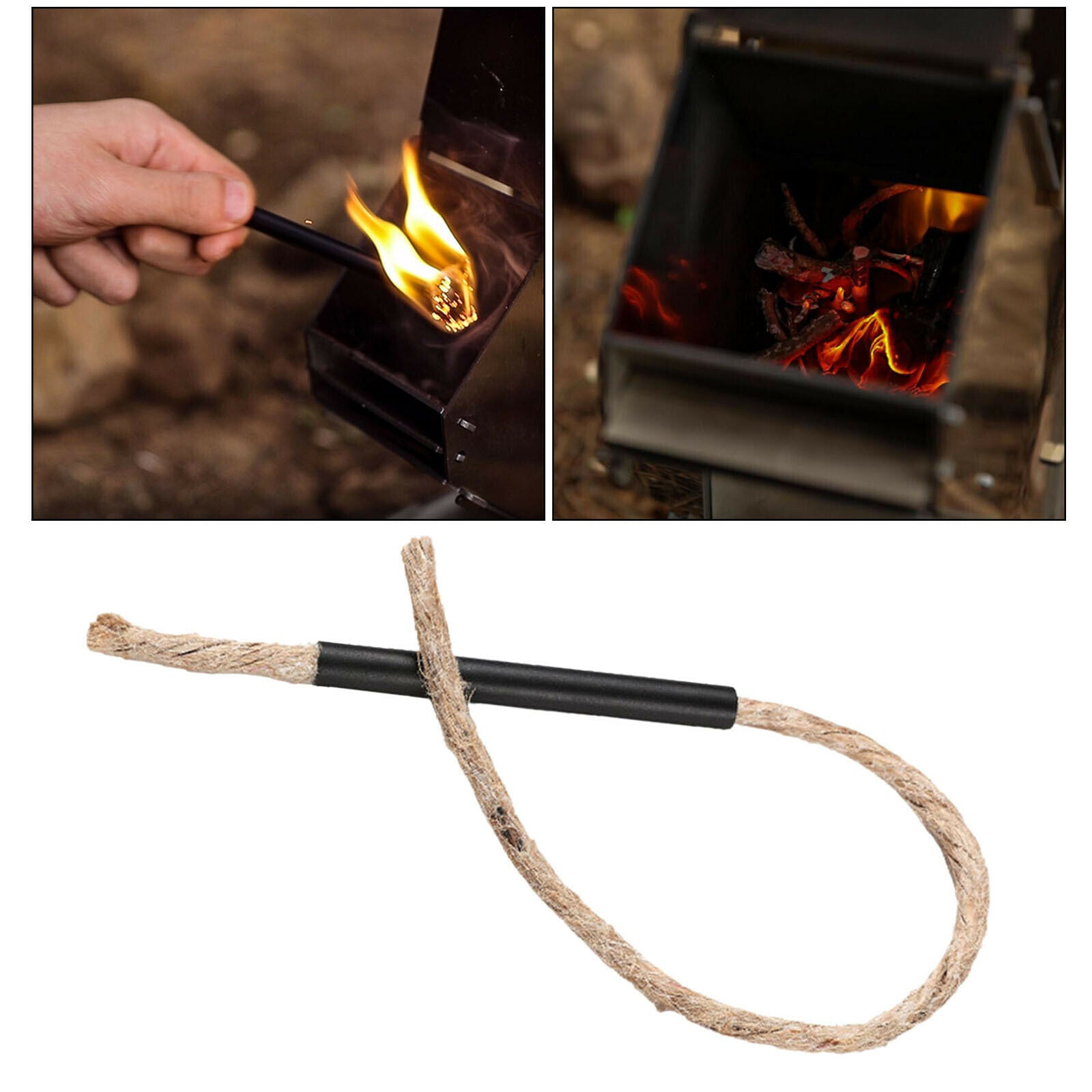 Tinder Wick Fire Starter Accessory for Outdoor Camping Hiking Trekking Tool