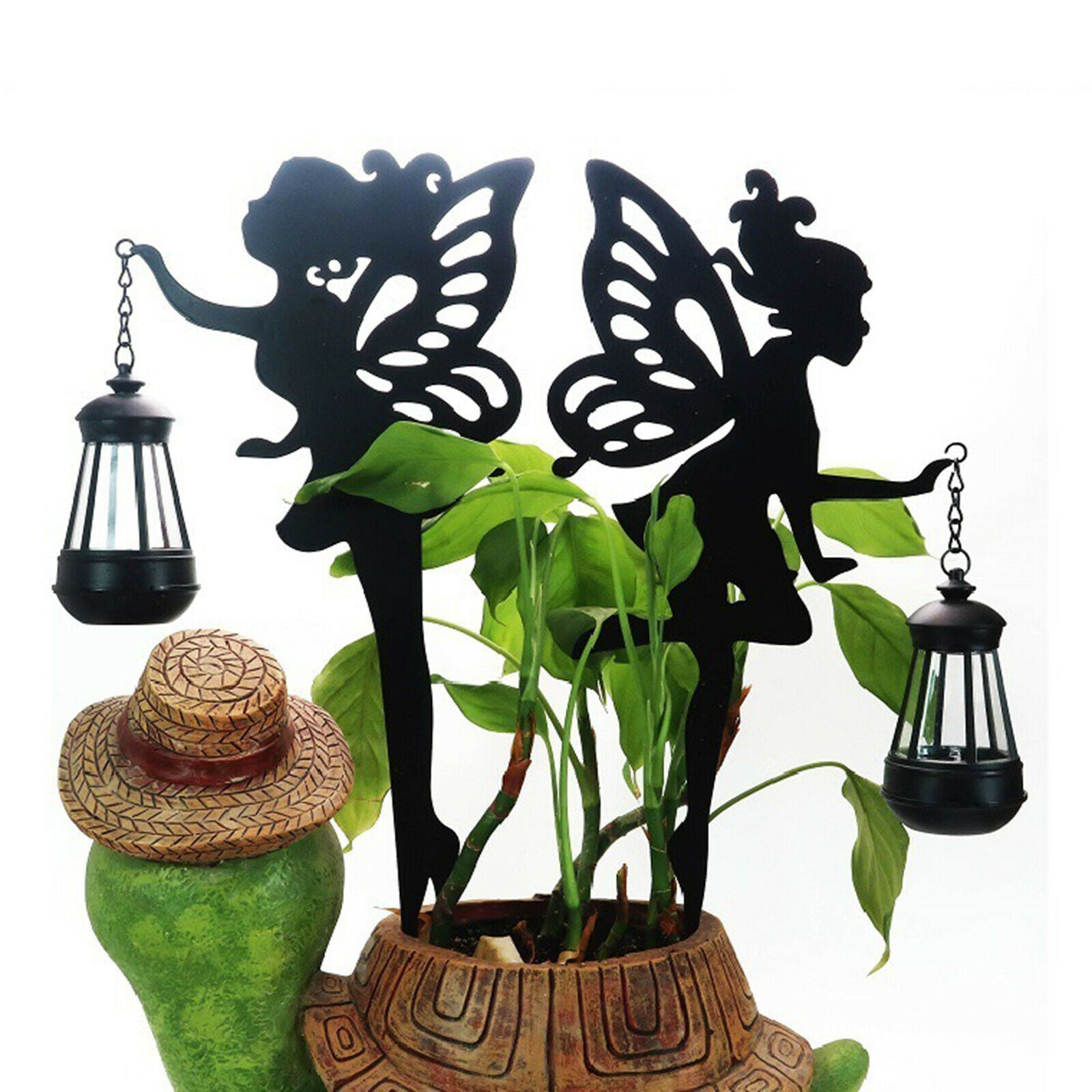 2x Waterproof Solar Garden Light Walkway Landscape Led Lantern Holiday Lamp