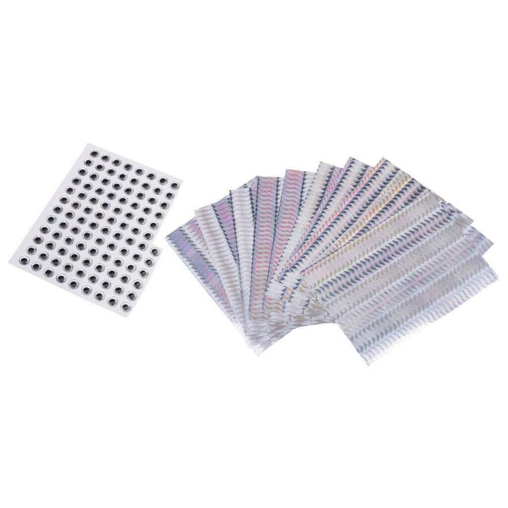 100 Pieces DIY Fishing Lure Eyes for Freshwater And Saltwater Fishing