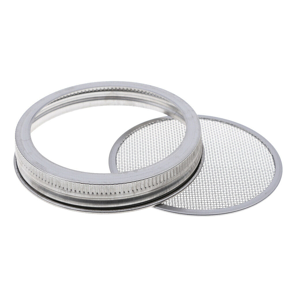 1Pc Stainless steel strainer sprouting lid for canning jars wide mou`SJ·l.l8