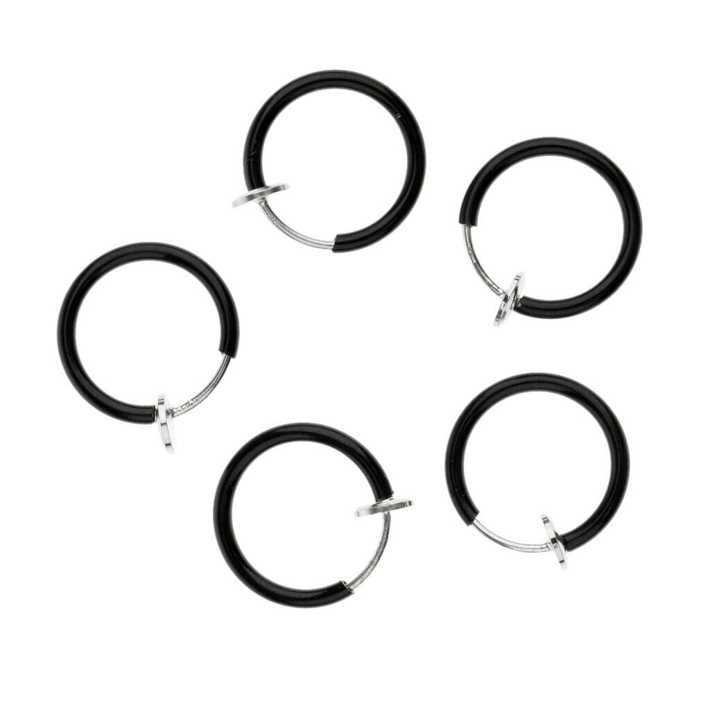 15Pcs 13mm Clip On Nose Ear Septum Lip Eyebrow Earring No Piercing