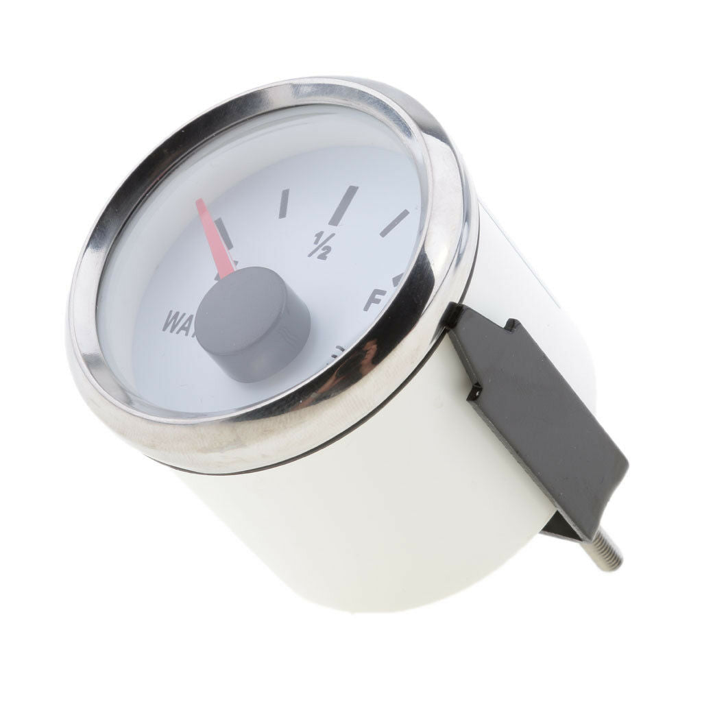 Marine Boat Level Water Level Gauge Indicator 2'' 52mm 9~32VDC White