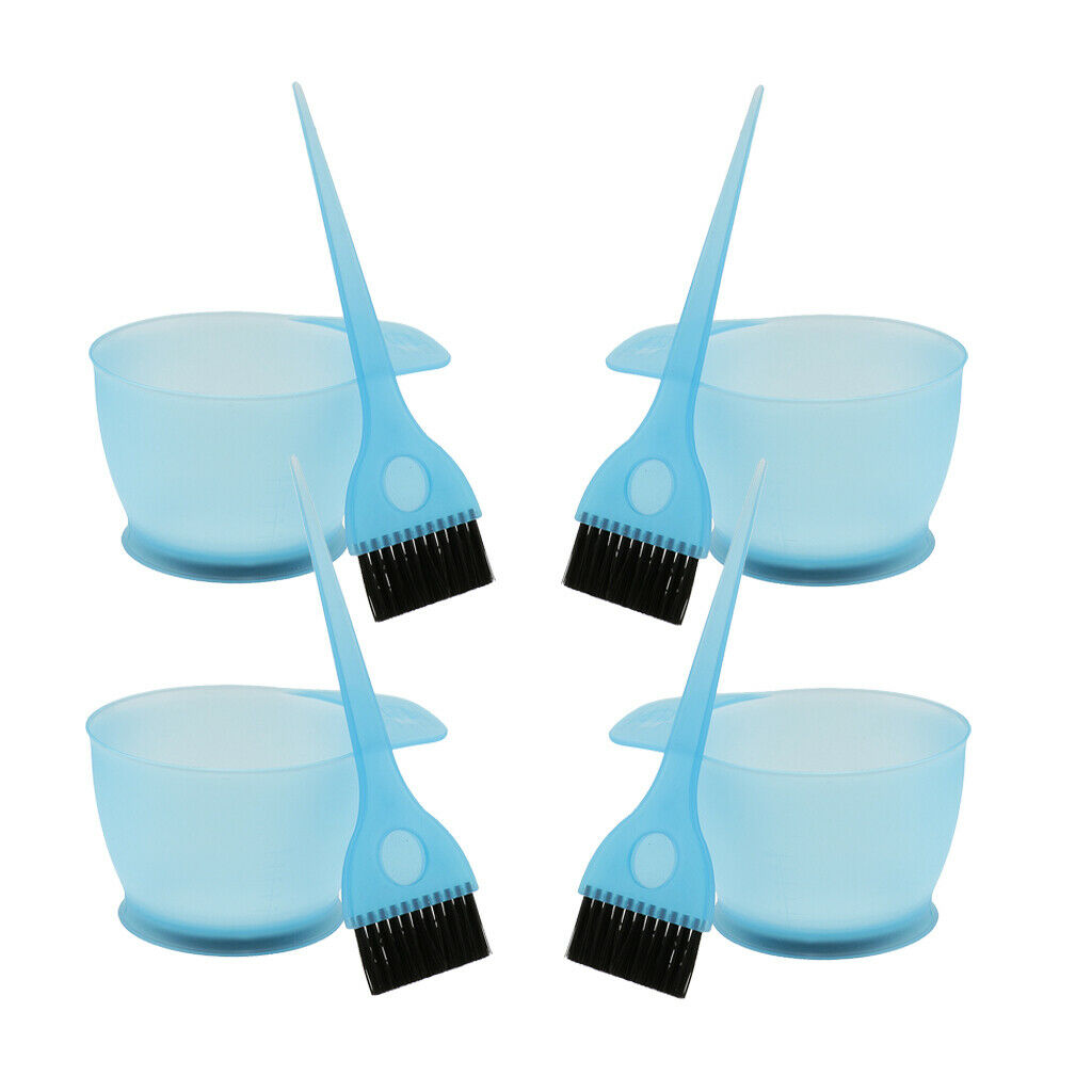 4pcs Hairdressing Hair Colouring Brush Bowl Tool Hair Dying Set for Barbershop