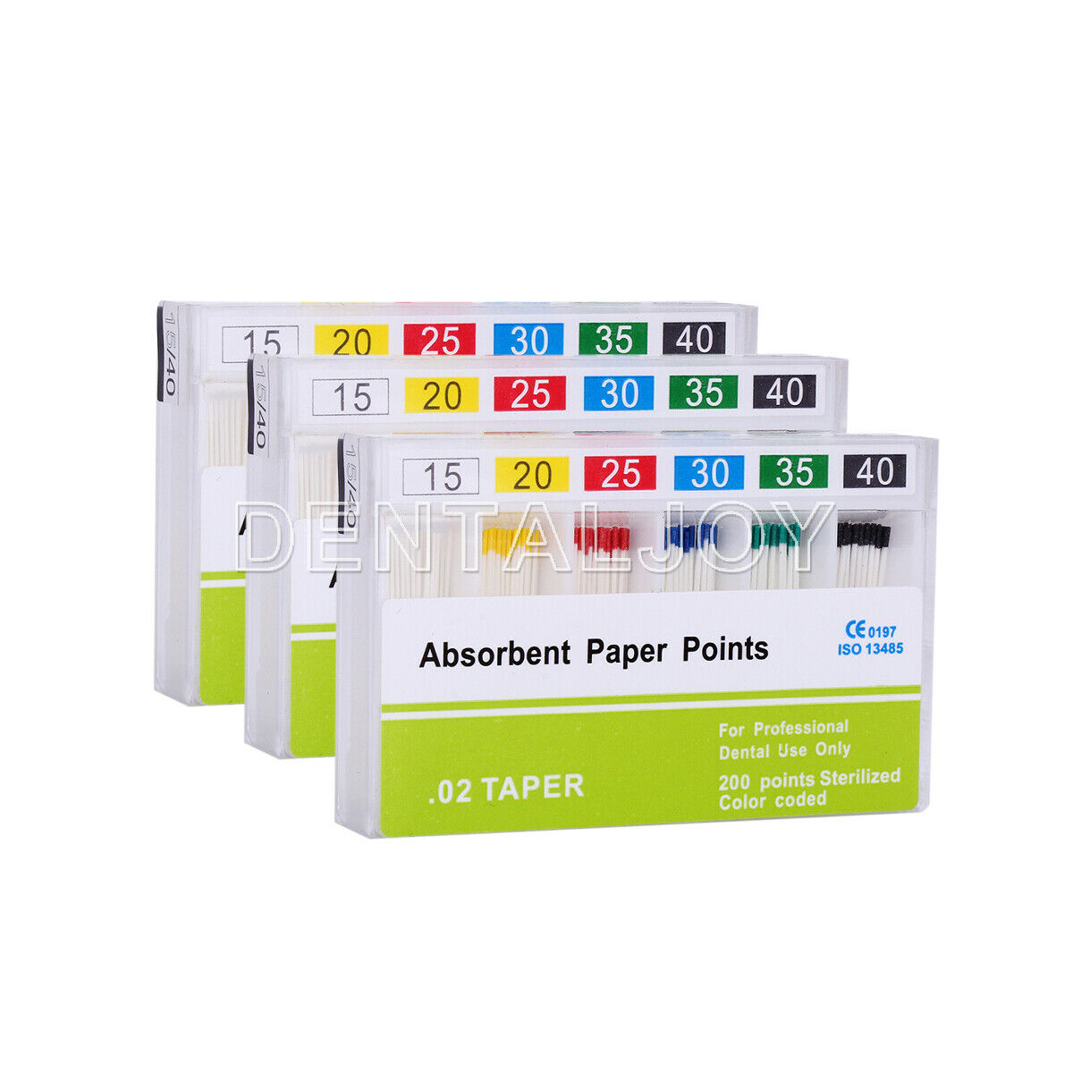 20 X Dental Endo Root Canal Endodontic Absorbent Paper Points PP 0.02 15-40#