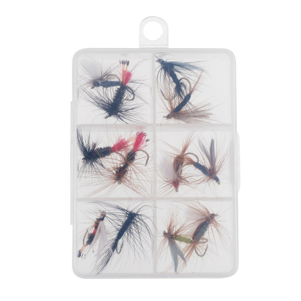 Multi-color Dry Hook Lures Fly Fishing Flies Set with a Box Trout Fly Flies