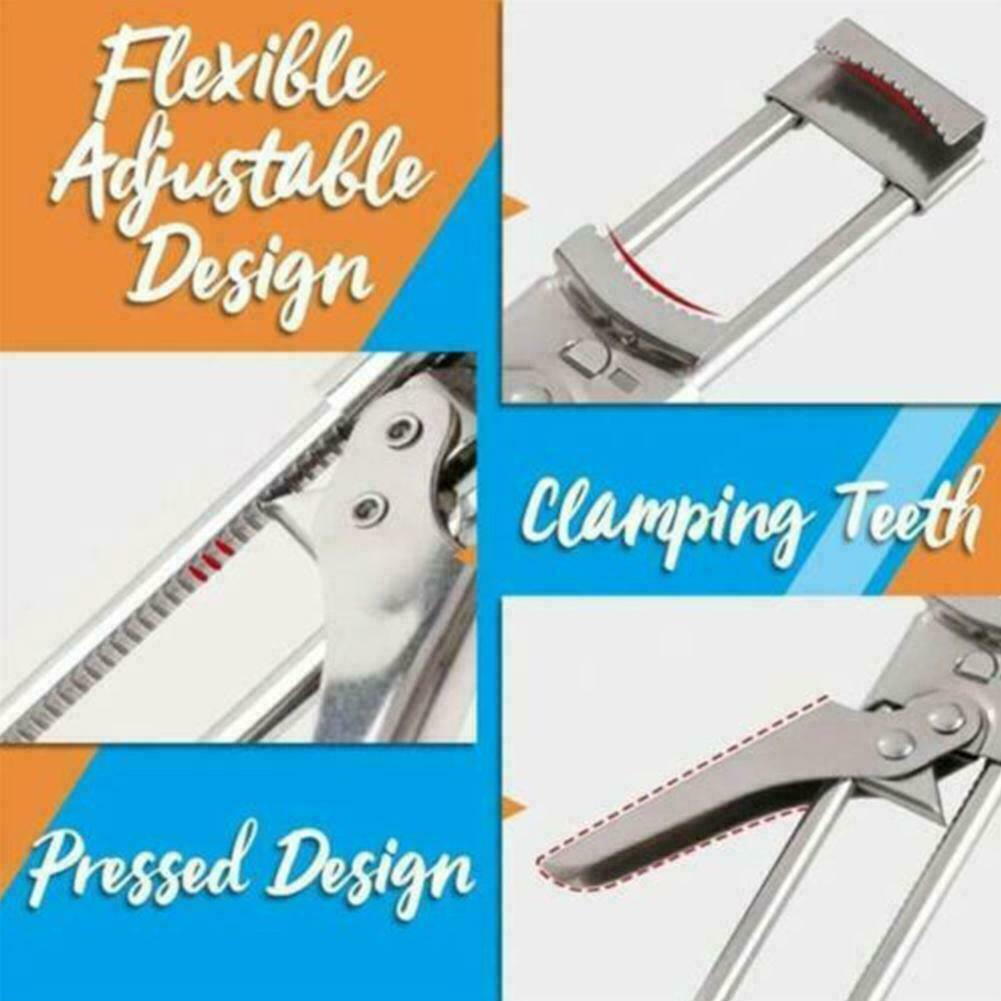 Bottle Opener Multifunctional Beer Adjustable Steel Lid Gripper_ Jar Q9L4