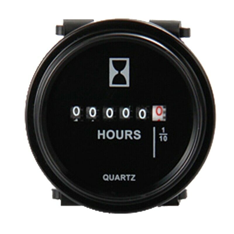 Snap in Hour Meter Round LCD Hour Meter Quartz Hour Meter DC 6-80V for Fork CaA1