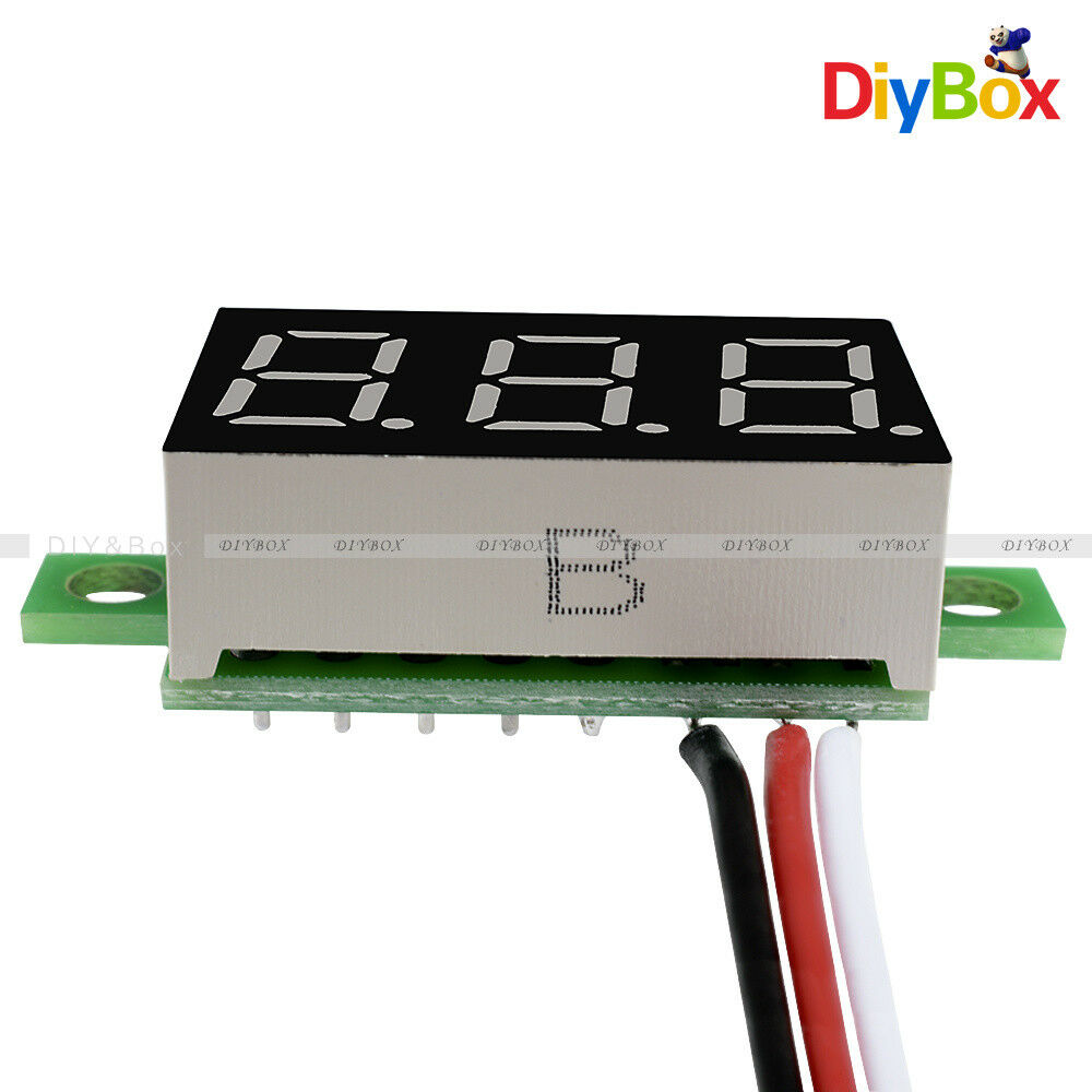 DC 0-30V 3 Wires 0.36 inch LED Panel Voltage Meter 3-Digital Display Voltmeter