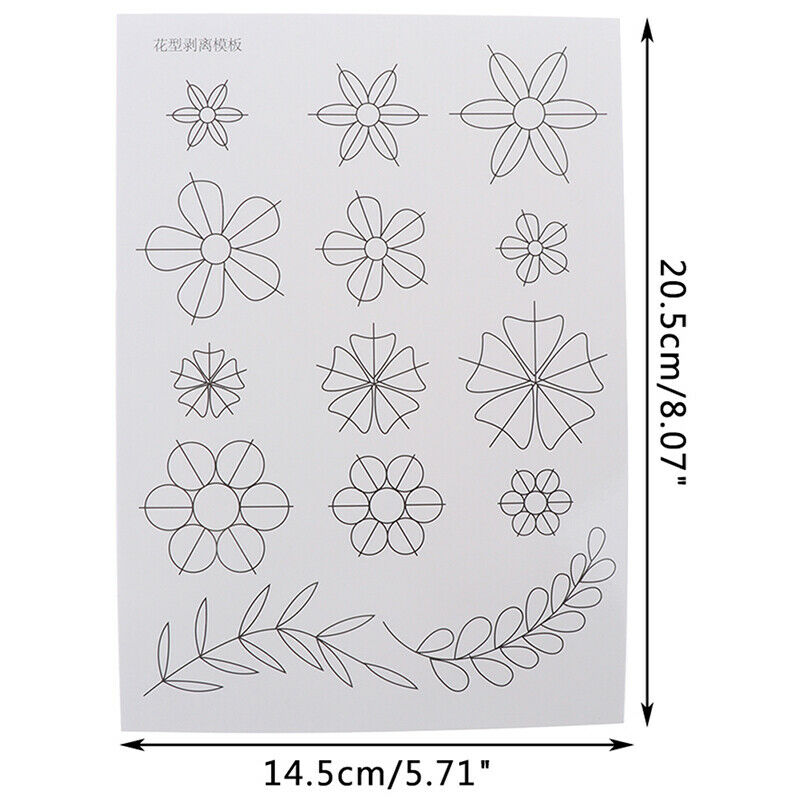 Flower Pattern Quilling Paper Template Mould Tools DIY Scrapbooking Paper.l8