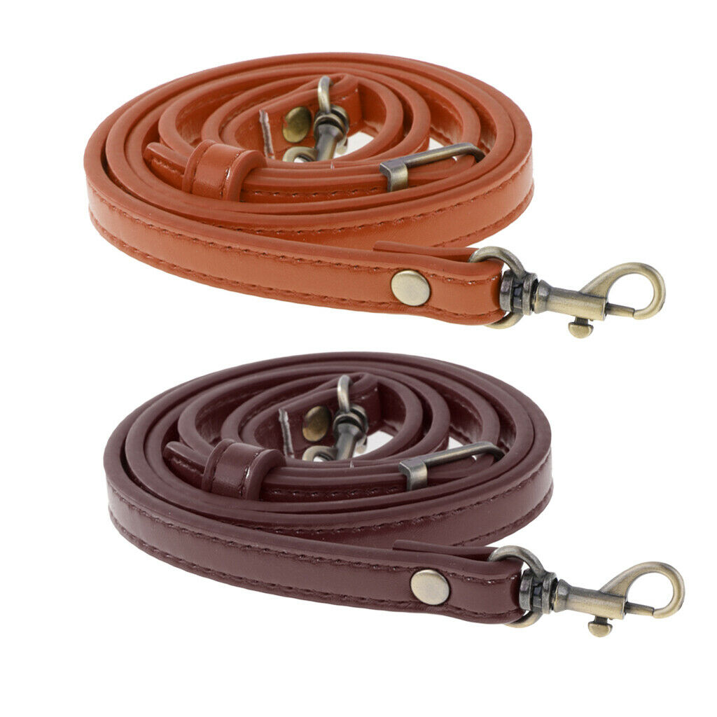2 Pcs Women Classic PU Leather Strap Shoulder Wallet Replacement Handle