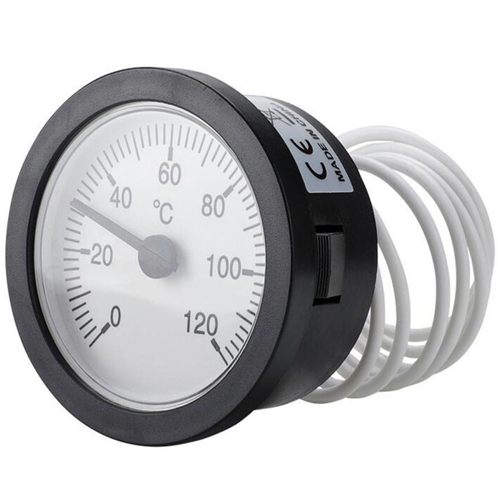 Dial Thermometer Capillary Temperature Gauge 0-120℃ water & oil with Sensor 1m