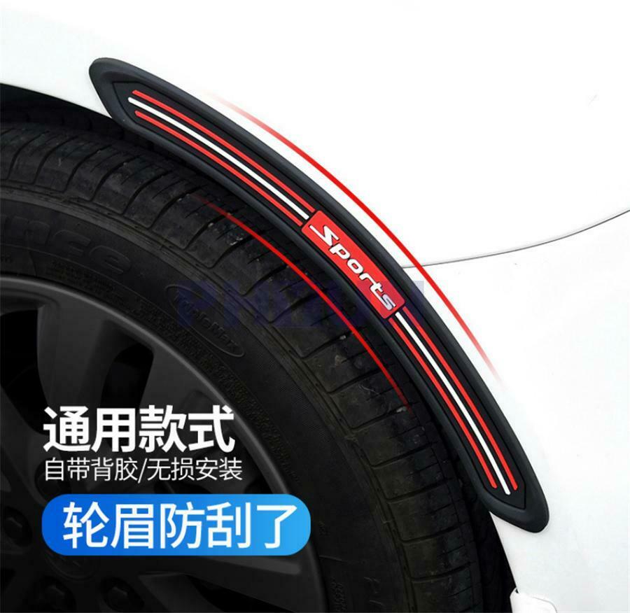 2* Car Wheel Wells Fender Eyebrow Edge Trim Protector Rubber Strips Bumper Guard