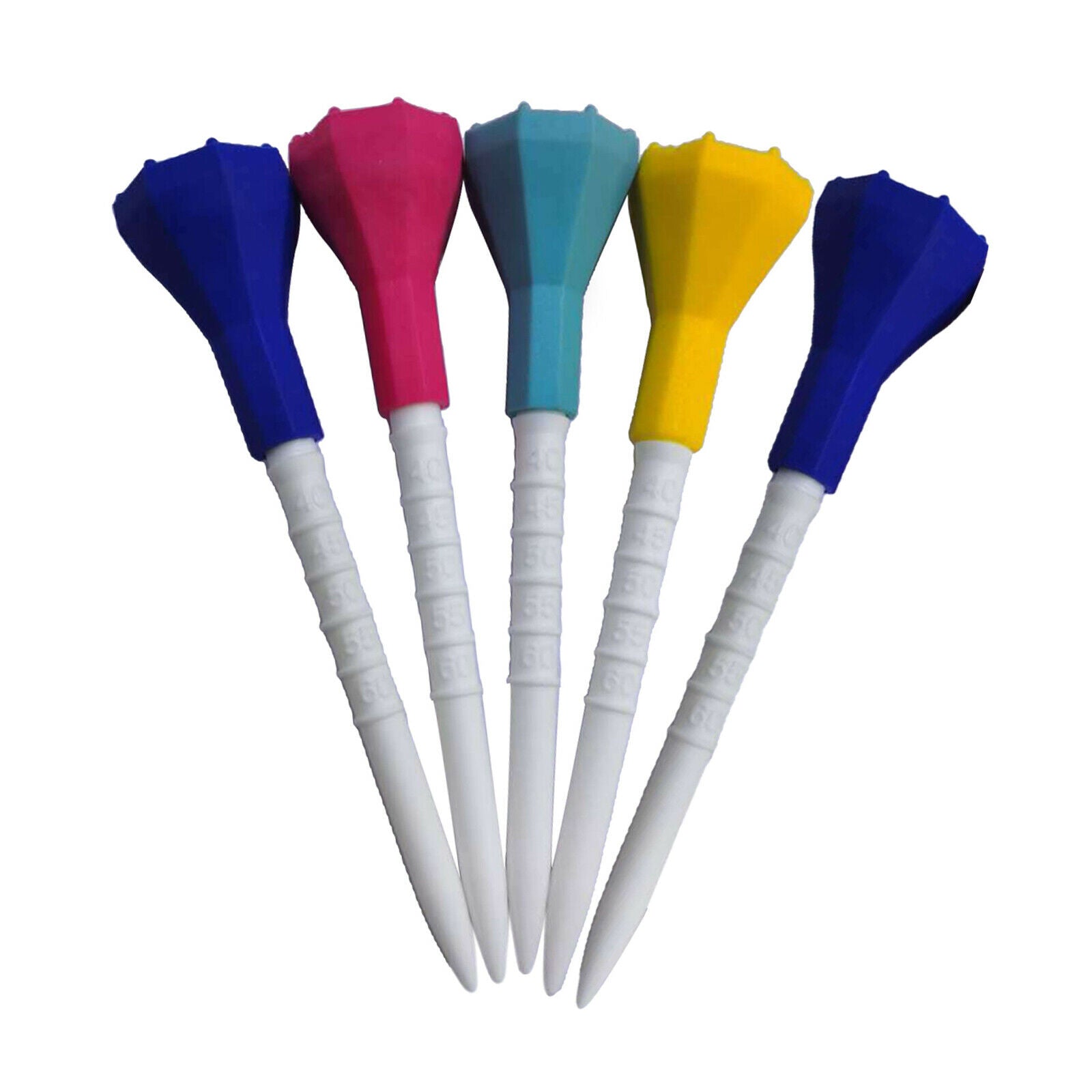 5Pack Golf Tees 87mm Reusable Big Cup Rubber Cover Top Golf Tee Ball Holder