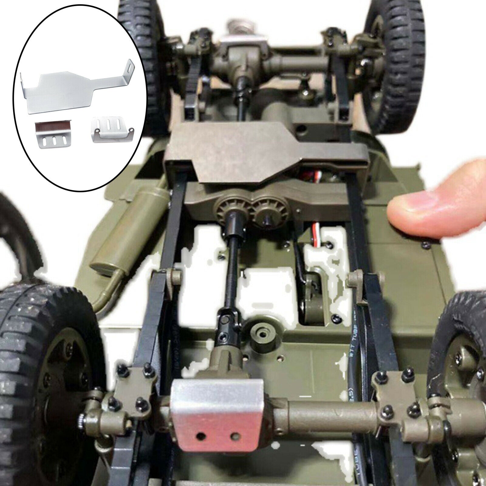1 Set 1/12 RC Chassis Armor Guard Plate for FMS ROCHOBBY 1941 Willys Jeep