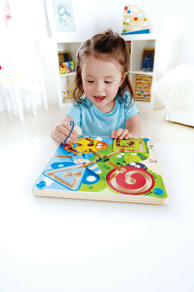 E1709 HAPE Best Bugs Magnetic Maze Wooden Puzzle [Totally Amazing] Children 2yr+