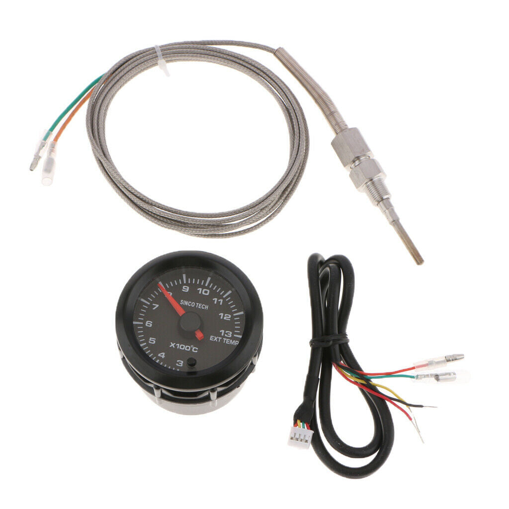 Gasoline Car Truck Digital LED EGT Exhaust Gas Temperature Gauge With Cable