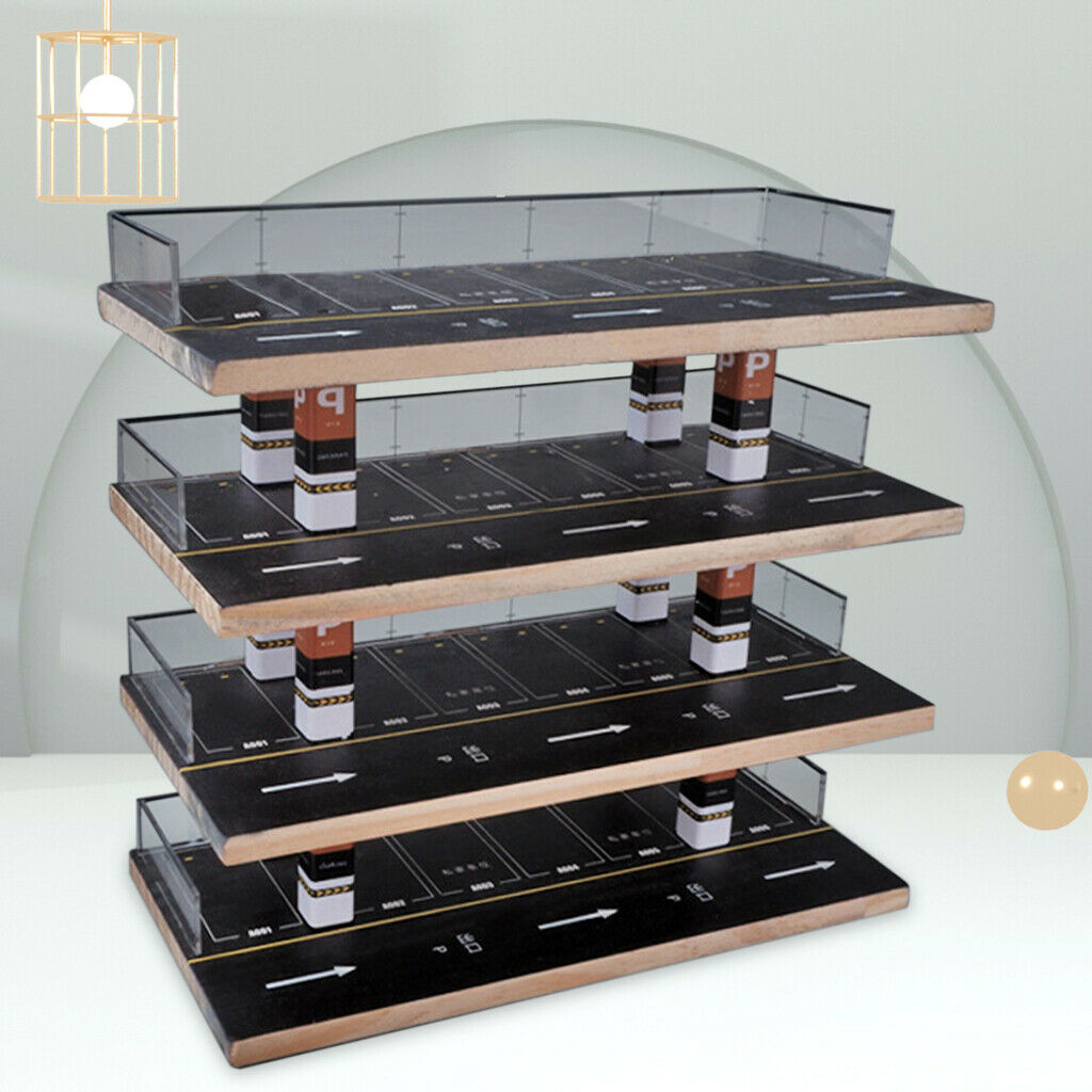 1:64 Landscape Acrylic 4 Layers Parking Lot Mini Vehicle Garage