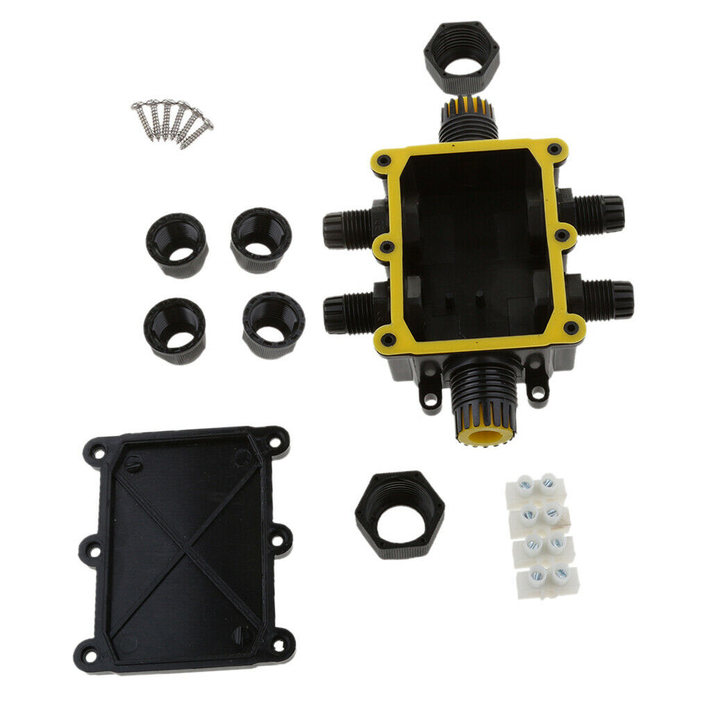 3Pcs 6 Way Outdoor Waterproof IP68 Underground Cable Connectors Junction Box