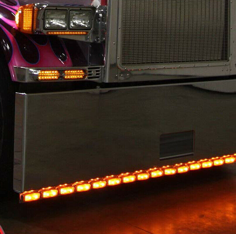 2pcs  2.6" Clearance Amber Oval Led Lamp 2 Diode Trailer Truck Side Marker Light