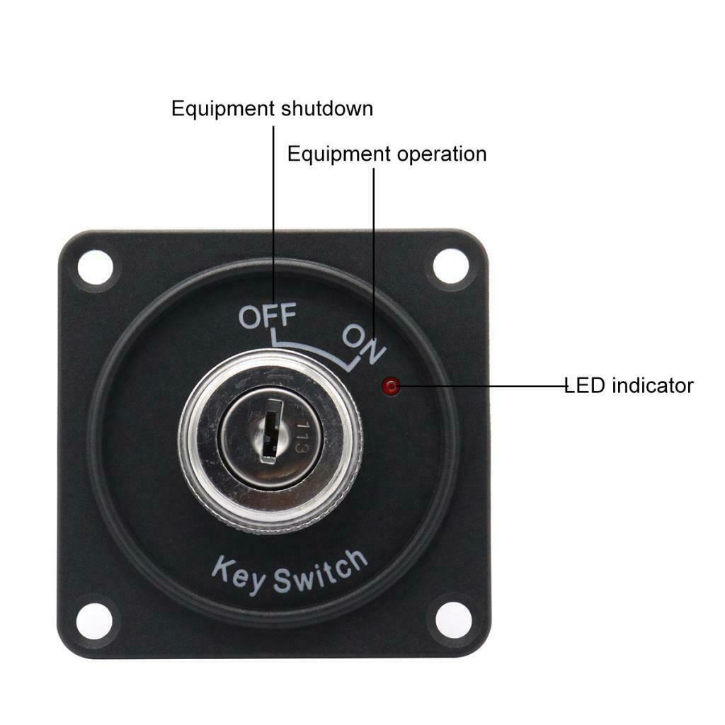 Car Auto DC 12V Single Ignition Switch Panel With Keys Engine Start ON-OFF