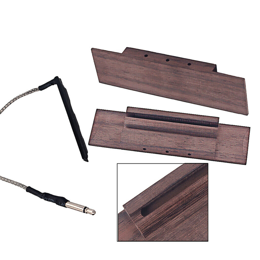 3 String Concert Acoustic Electric Bass Guitar Bridge Piezo Cable Pickup