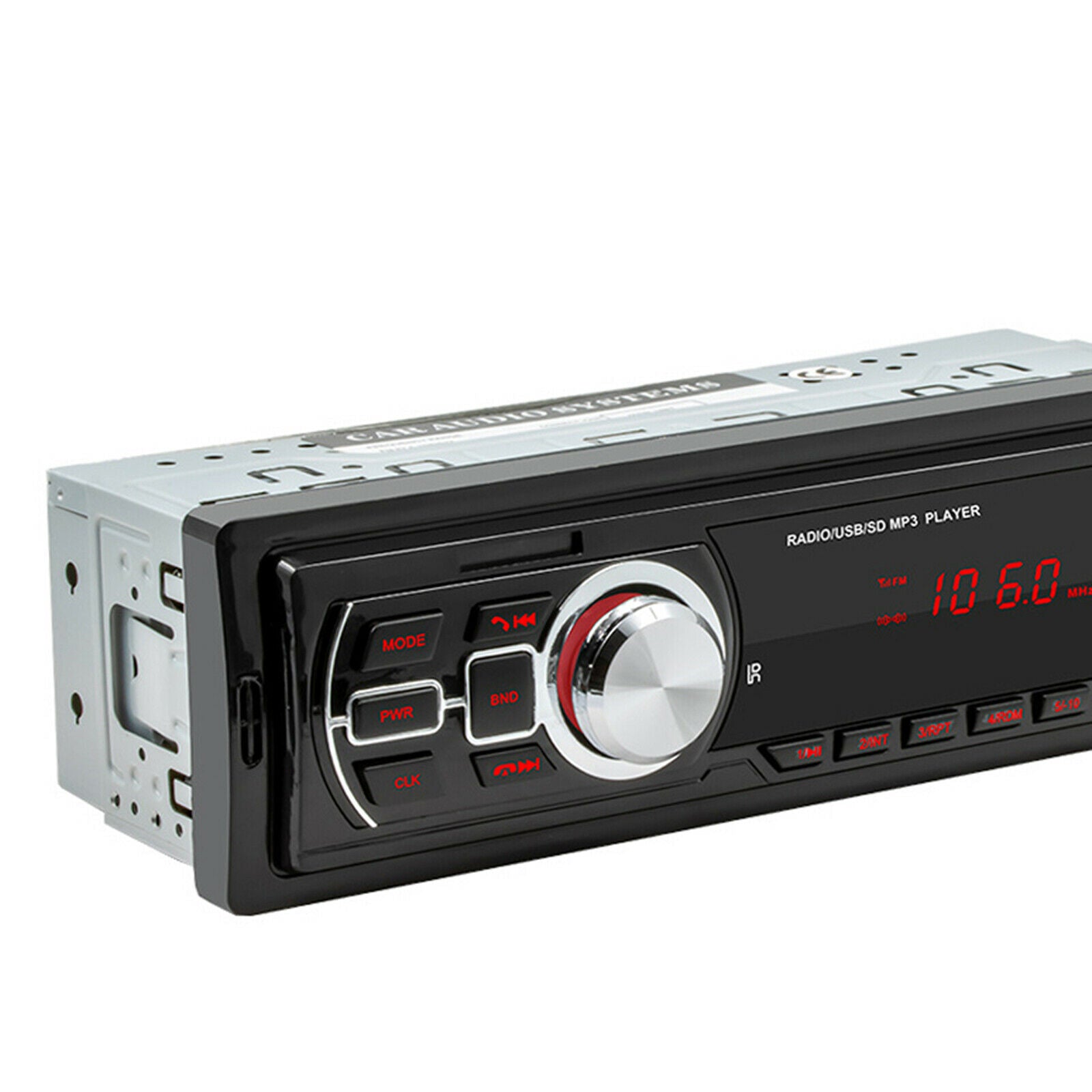 Multimedia Car Stereo Single Din USB Port AUX Input AM/FM Radio Receiver