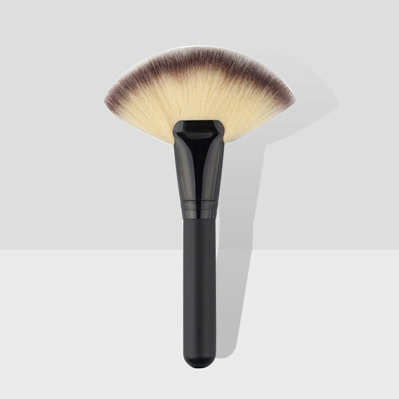 Soft Makeup Large Fan Brush Foundation Blush Blusher Highlighter Cosmetic.l8