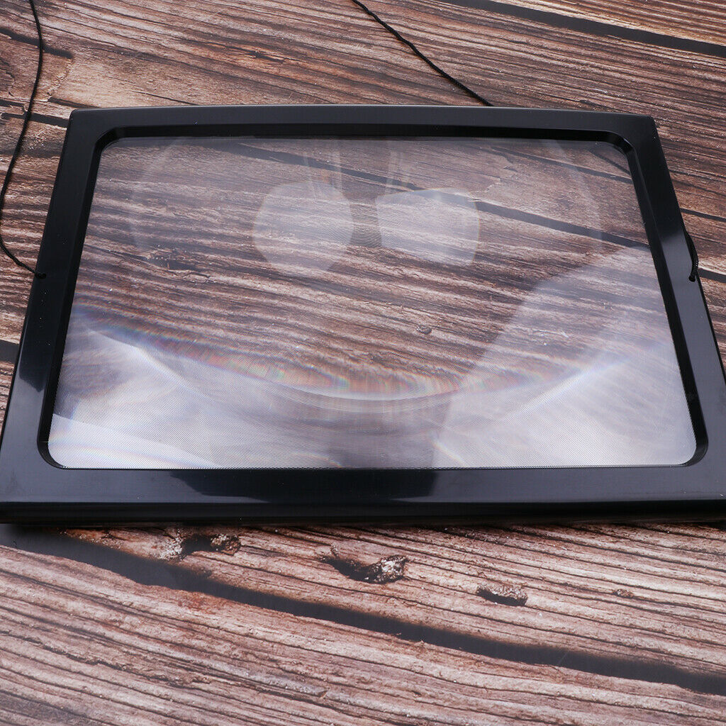 Full-page Triple Reading Magnifier with 4 LED Lights for Presbyopia