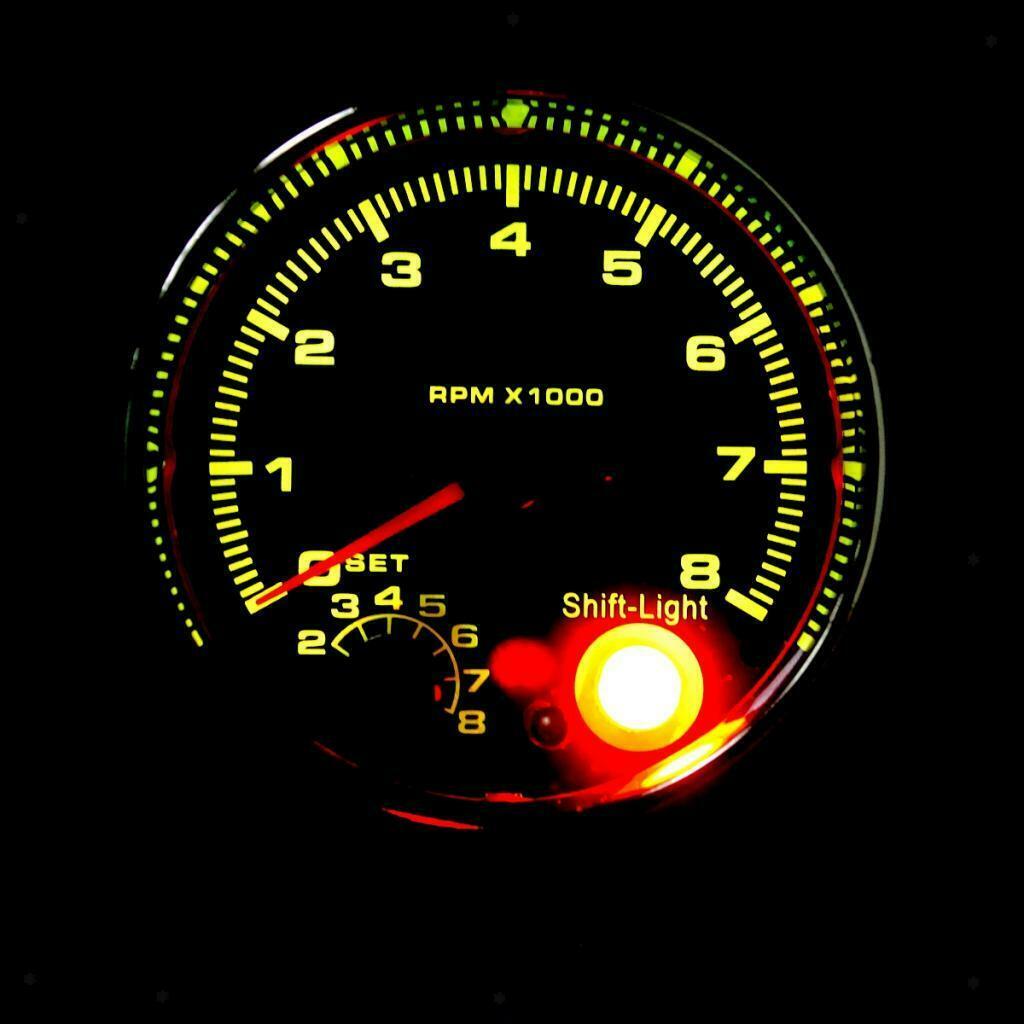 7 Colors 3.75 Inch 95mm Car Tacho Tachometer Gauge with Shift Light