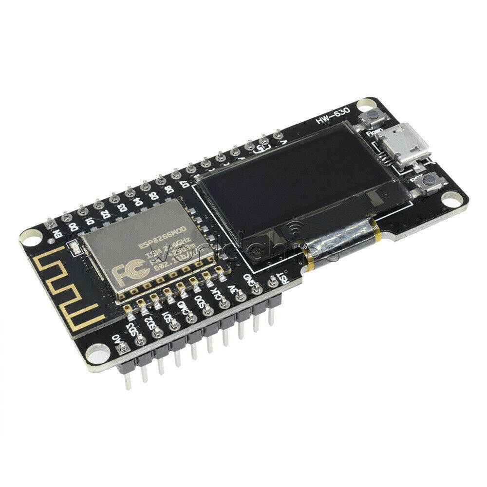 ESP-12F ESP8266 CP2102 Module WiFi NodeMCU Wemos 0.96" OLED Development Board