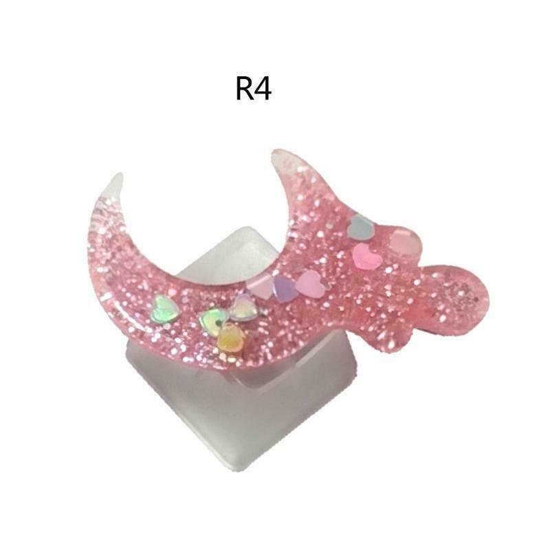 1Pc DIY ABS Keycap Backlit Pink Moon for mechanical keyboards key cap R4 Height