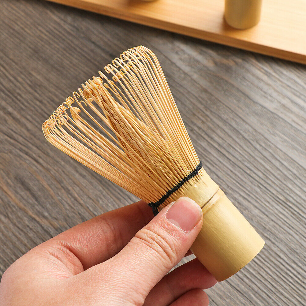 2PCS Home New Kitchen Grinder Matcha Green Tea Powder Whisk Bamboo Brush