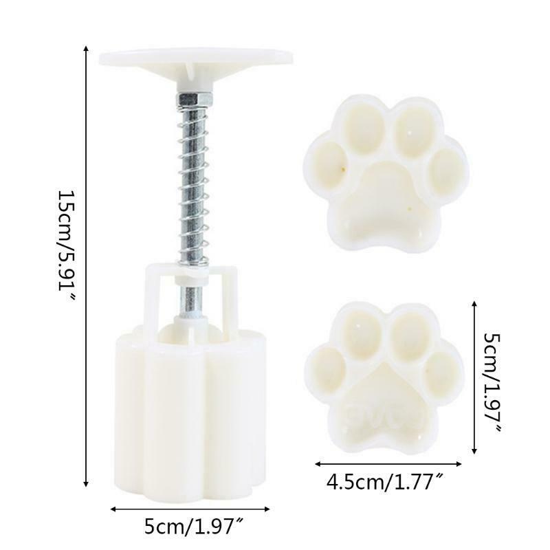 Plastic Mooncake Mold 50g Cat Paw Stamp Biscuit Cookie Cutter Mould DIY Fondant