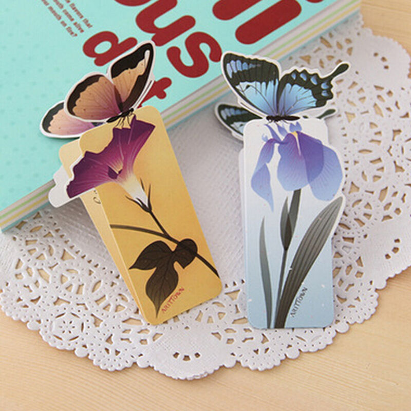 10x Creative Butterfly Bookmark  Cartoon Book Mark Paper Clip Office Scho.l8