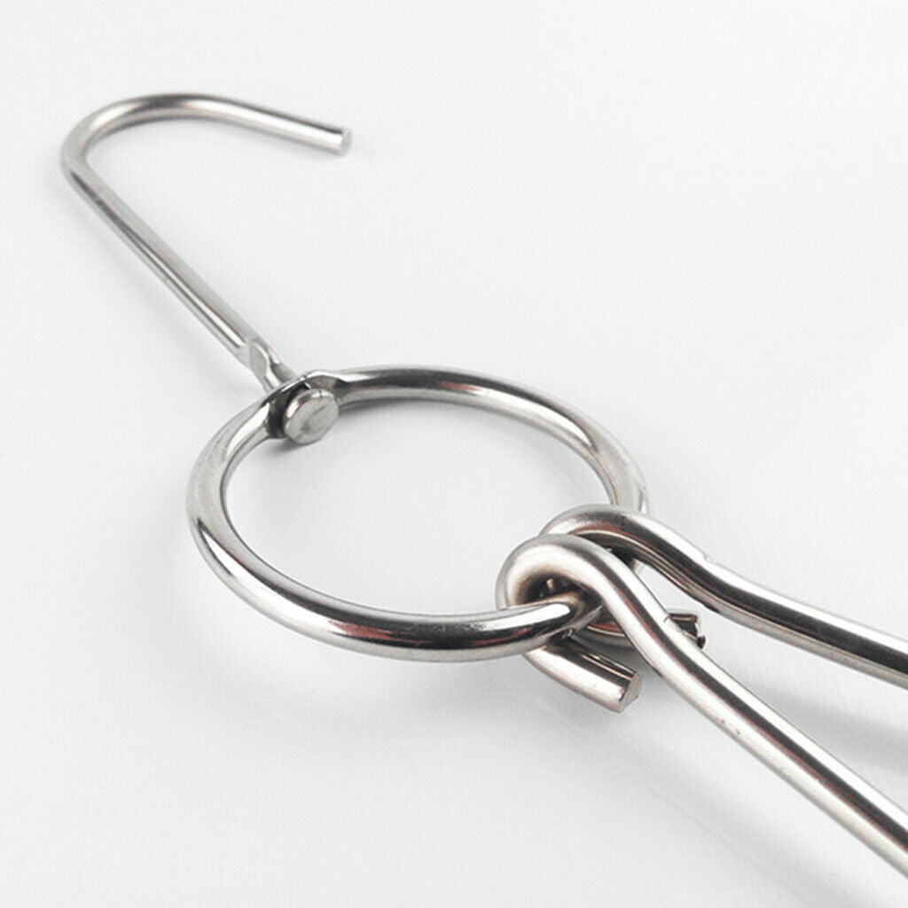 2pc Stainless Meat Hooks Sausage Smoked Barbecue Roast Hanging Drying Tools
