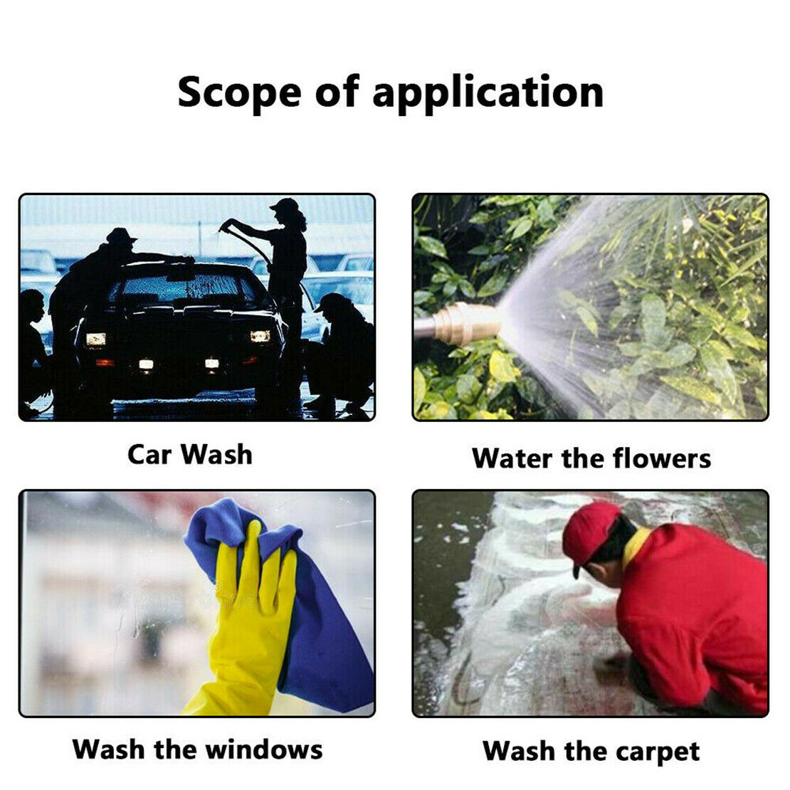 High Pressure Hose Pipe Nozzle Jet Water Lance Garden Car Washer Spray Power Acc