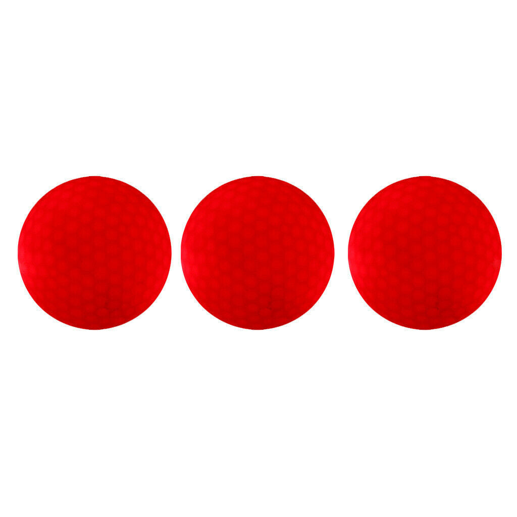 3Pcs Red LED Light Up Night Golf Balls Tournament Balls Official Size