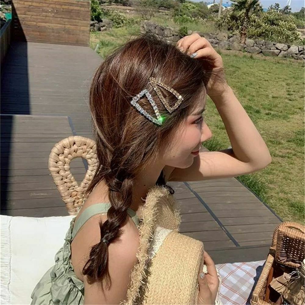 Rhinestone Hair Accessories Crystal Hair Clips Triangle Hairpins Hairgrip