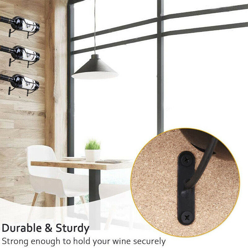 Wine Display Shelf Wine Rack With Screws Home Bar Kitchen Storage Organi JD