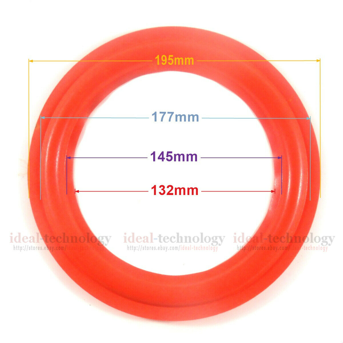 8" 8Inch Red Speaker Foam Surrounds Bass Edge Repairs For Cerwin Vega Speakers