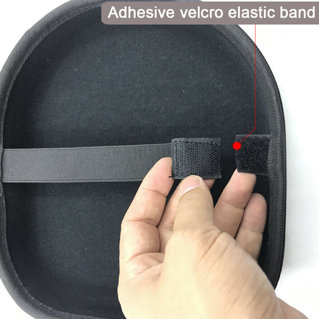 Black Hard EVA Headphone Carrying Case Storage Protection Box Zipper Pouch