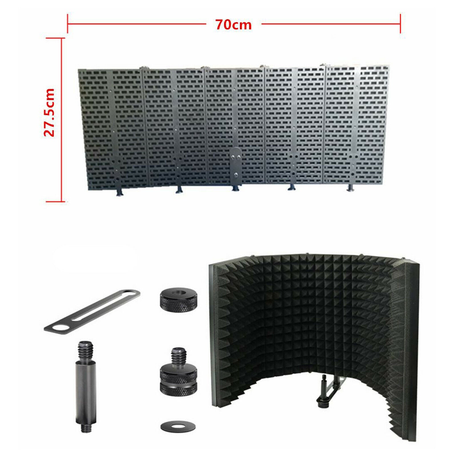 Folding Microphone Isolation Shield Booth Mic Sound Absorb Foam for Filter Vocal